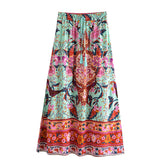 Boho Skirt, Hippie Skirts, Maxi Skirt, Heart Chakra in Green