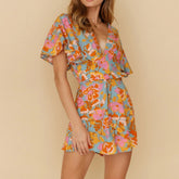 Boho Jumpsuit, Boho Romper, De Rose Blossom