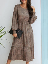 Round Neck Dot Print Long Dress