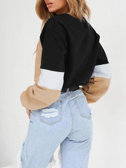 Round Neck Solid Short Sweater