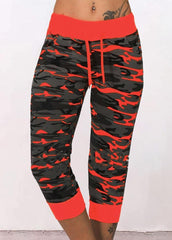 Camouflage Printed Cropped Pants