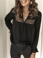V Neck Vintage Lace Tops
