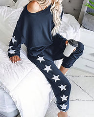 Women's Two-Piece Sets loose long sleeved casual Matching Two-Piece Sets