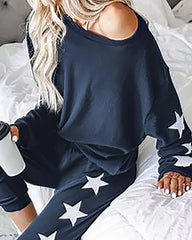 Women's Two-Piece Sets loose long sleeved casual Matching Two-Piece Sets