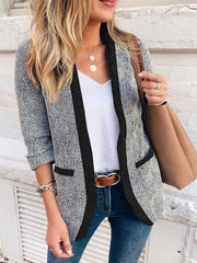 Women¡¯s Coats Colorblock Slim Blazer
