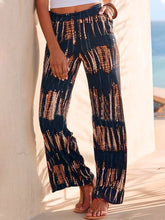 Women's Pants Striped Print Pocket Straight-Leg Casual Pants