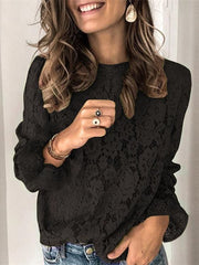 Women's Popular Hollow Lace Shirt