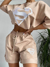 Women's Sets Printed T-Shirt Shorts Casual Two Piece Set