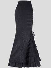 Women's Skirts Tie-Up Ruffled Fishtail Wrap-Hip Skirt