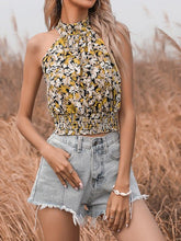 Women's Tank Tops Printed Halter Slim Tank Tops