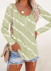 Long Sleeve Round Neck Printed T-shirt