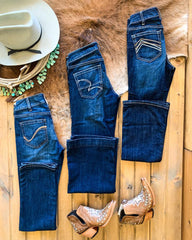 70s Vintage Embroidery Pocket Zip Fly Low Waist Jeans