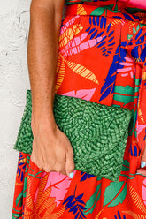 Bright Woven Clutch