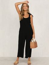 Strap Sleeveless V-neck Backless Loose Jumpsuit