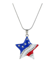 Flag Day Theme Star Shape Necklace