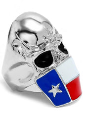 Flag Day Theme Skull Shape Creativity Ring
