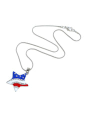 Flag Day Theme Star Shape Necklace