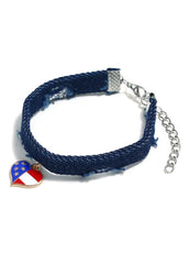 Flag Day Theme Love Shape Bracelet