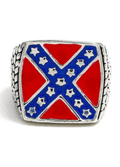 Flag Day Theme Cross Star Creativity Ring