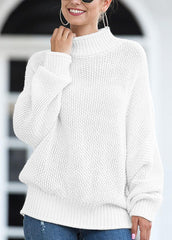 Long Sleeve Turtleneck Solid Color Sweater