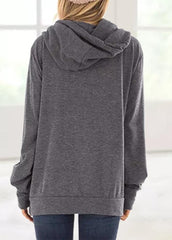 Long Sleeve Printed Casual Hoodie
