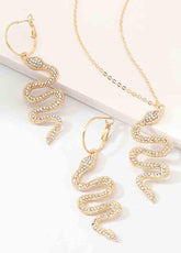 Creative Fashion Serpentine Necklace Earrings Set