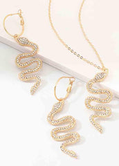 Creative Fashion Serpentine Necklace Earrings Set