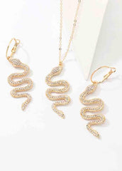 Creative Fashion Serpentine Necklace Earrings Set