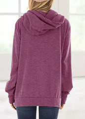 Long Sleeve Printed Casual Hoodie