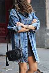 Casual Street Solid Buckle Square Collar Outerwear
