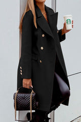 Street Elegant Solid Buttons Solid Color Turn-back Collar Outerwear