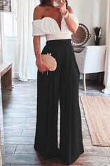 Celebrities Elegant Solid Backless V Neck Short Sleeve Two Pieces