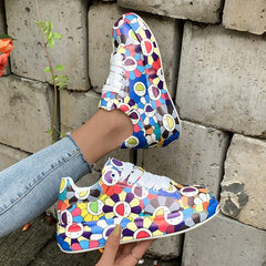 Casual Sportswear Daily Patchwork Printing Round Comfortable Out Door Sport Shoes