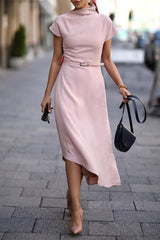 Casual Solid Without Belt A Line Dresses(4 Colors)