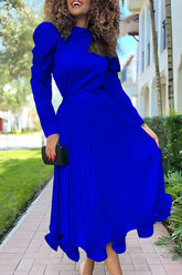 Elegant Solid Patchwork Fold Half A Turtleneck Long Sleeve Two Pieces