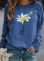 Long Sleeve Casual Printed Top