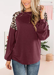 Casual Patchwork Long Sleeve T-shirt