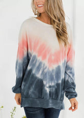 Casual Gradient Long Sleeve Top