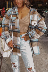 Crash Into Your Heart Plaid Shacket
