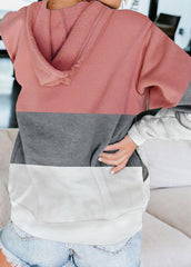 Long Sleeve Patchwork Casual Coat
