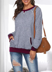 Long Sleeve Casual Patchwork T-shirt