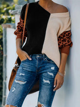 Casual Knitted V Neck Loose Long Sleeve Sweater