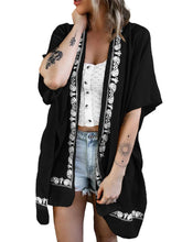 Casual Open Front Solid Color Blouse Top