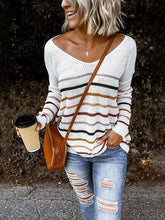 Casual V Neck Knit Sweater Top