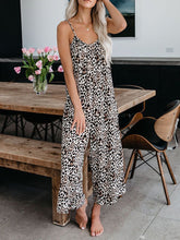Spaghetti Strap Jumpsuit Loose Baggy Wide Leg Long Pants Tie-dye Rompers