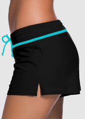 Bowknot Solid Color Swim Shorts