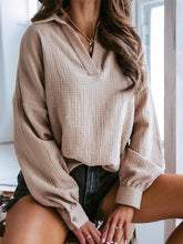 Collar V Neck Long Sleeve Sweater