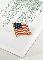 Flag Day Theme American Flag Brooch