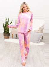 Women Two PCS Tie Dyed Home Casual Suit