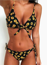 Bowknot Printed Bikini Set